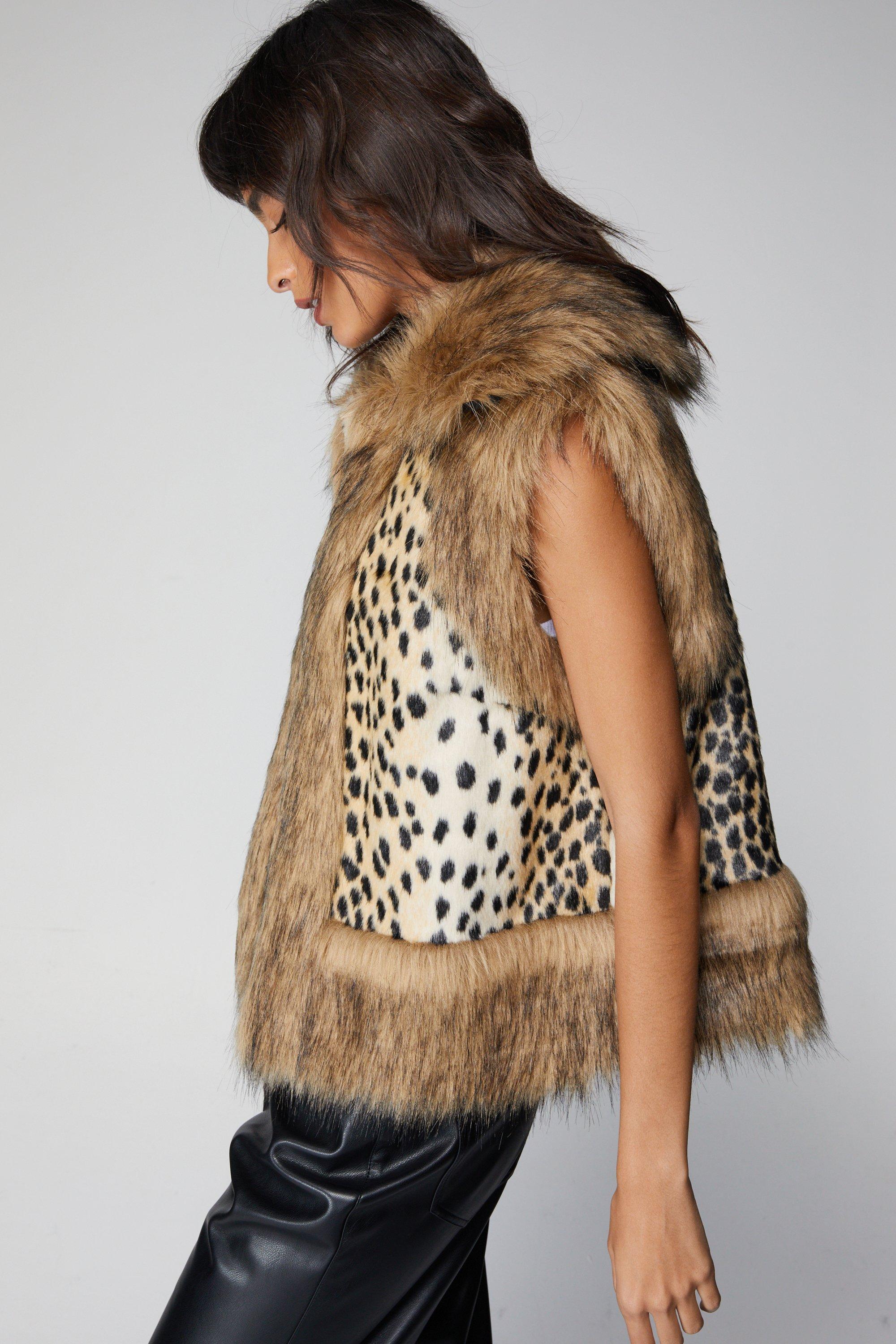 Faux) Fur Vest & Leopard Booties