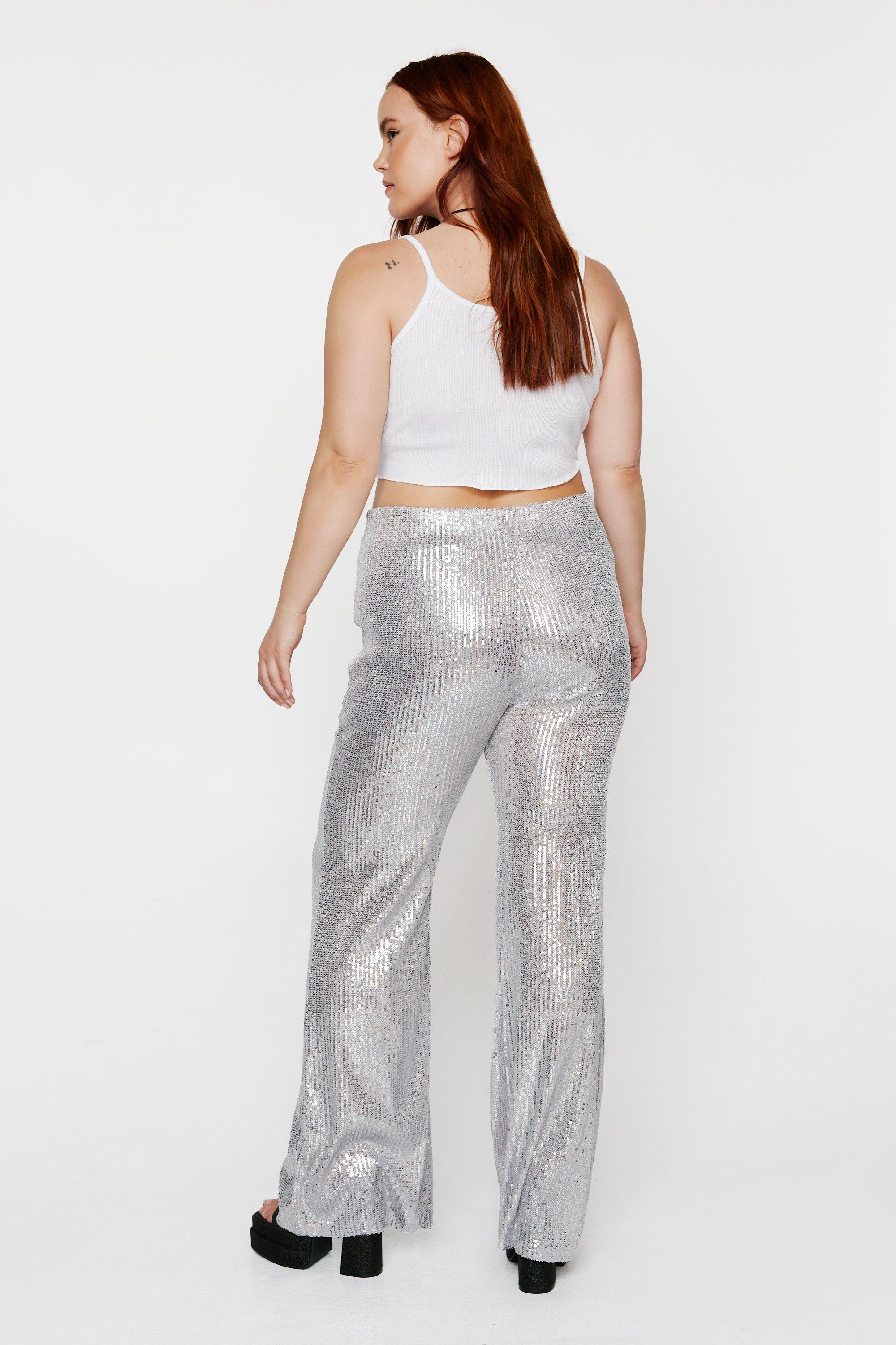 Tassel Sequin Flared Pants