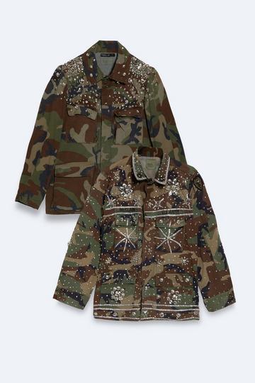 Embellished Camo Jacket camo