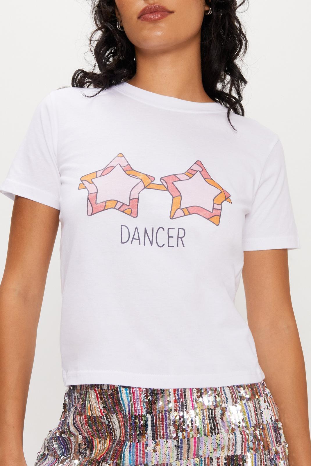 White Dancer Baby Fit T-Shirt image number 1