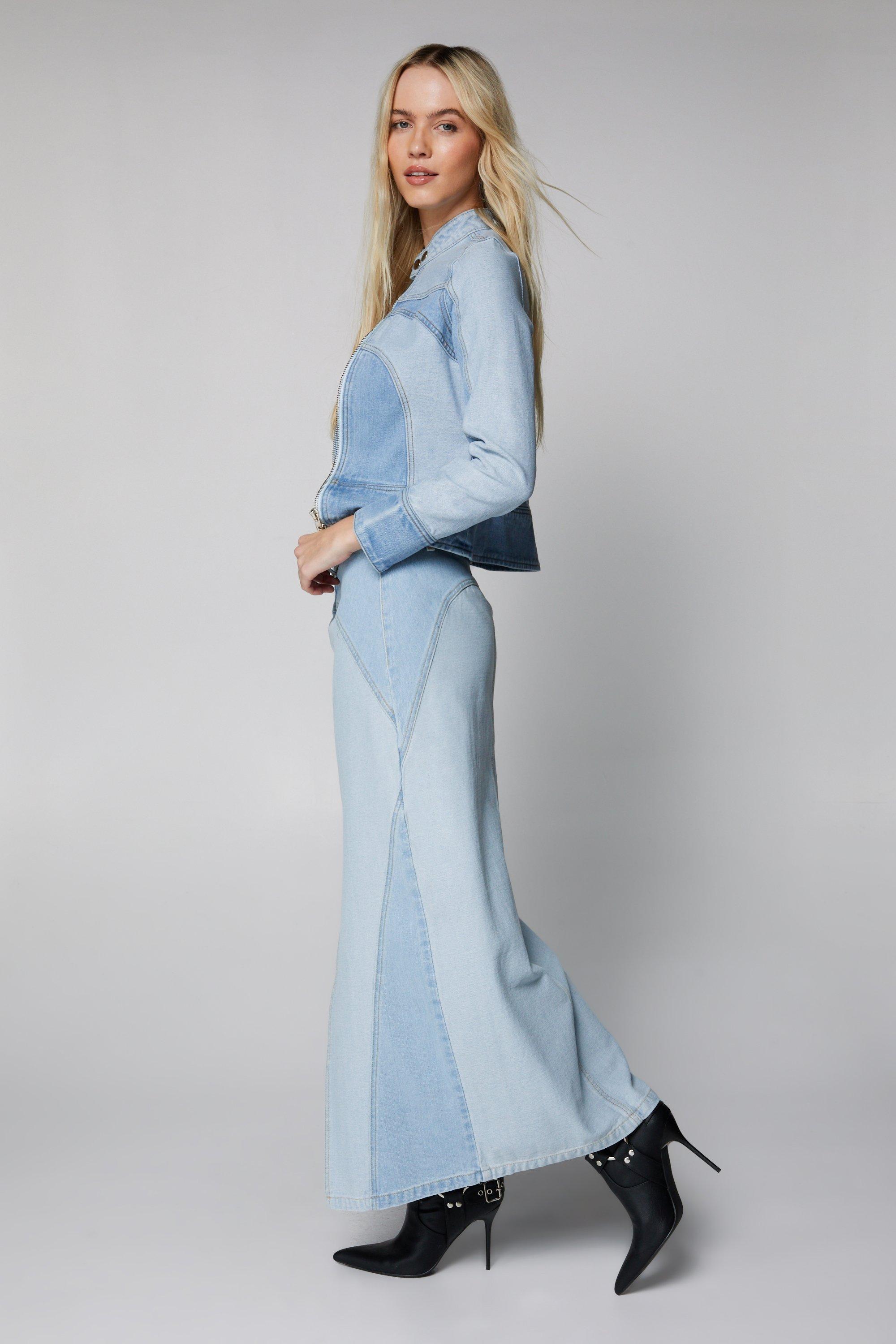 Denim skirt nasty gal sale