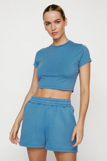 Blue Baby T-shirt And Shorts Two Piece Set