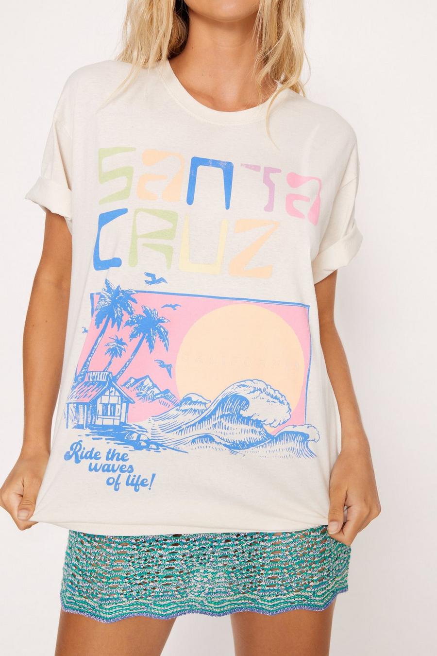 T-shirt oversize à slogan Santa Cruz
