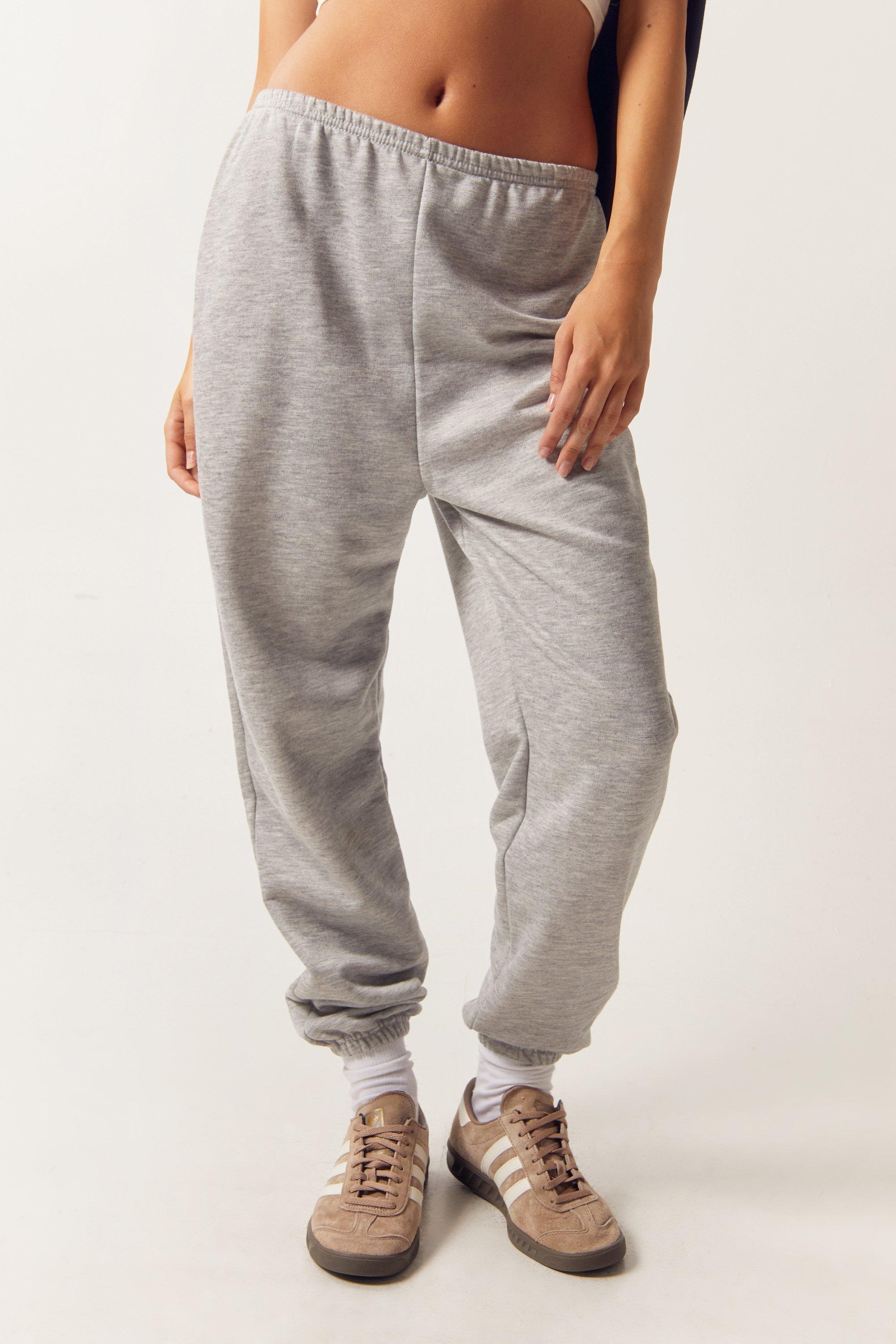 Grey sweatpants store with elastic ankles