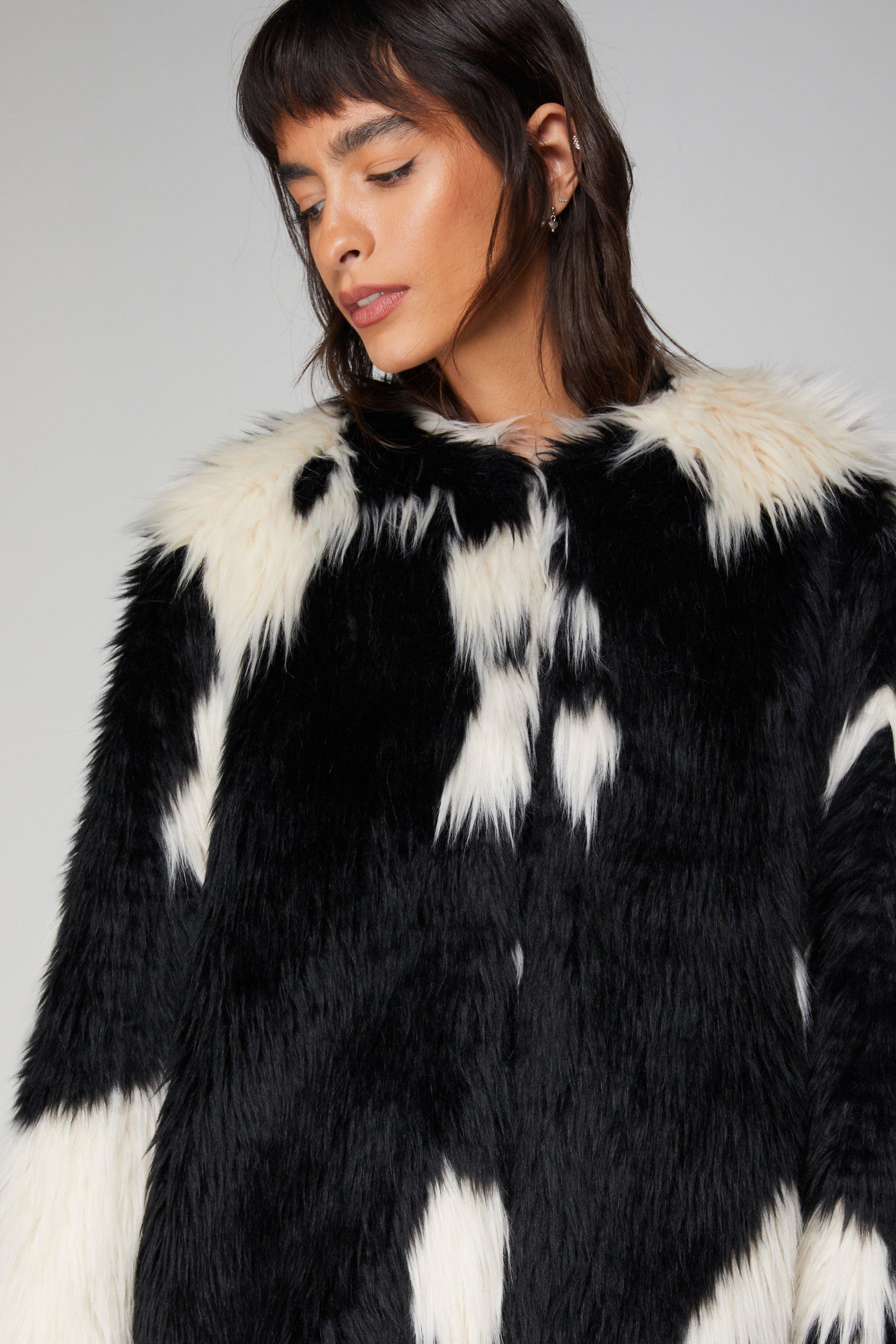 Patchwork on sale fur jacket