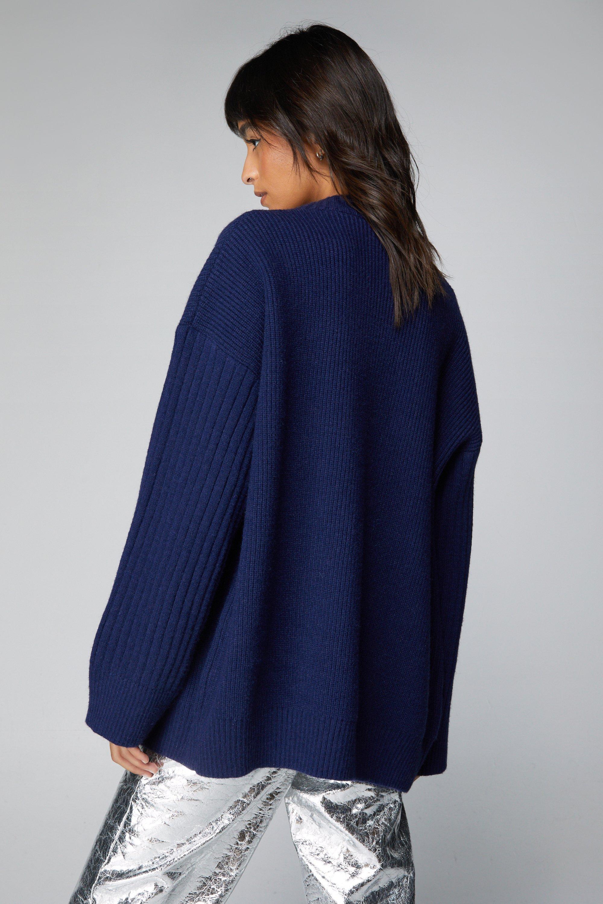 Premium V Neck Oversized Cardigan | Nasty Gal