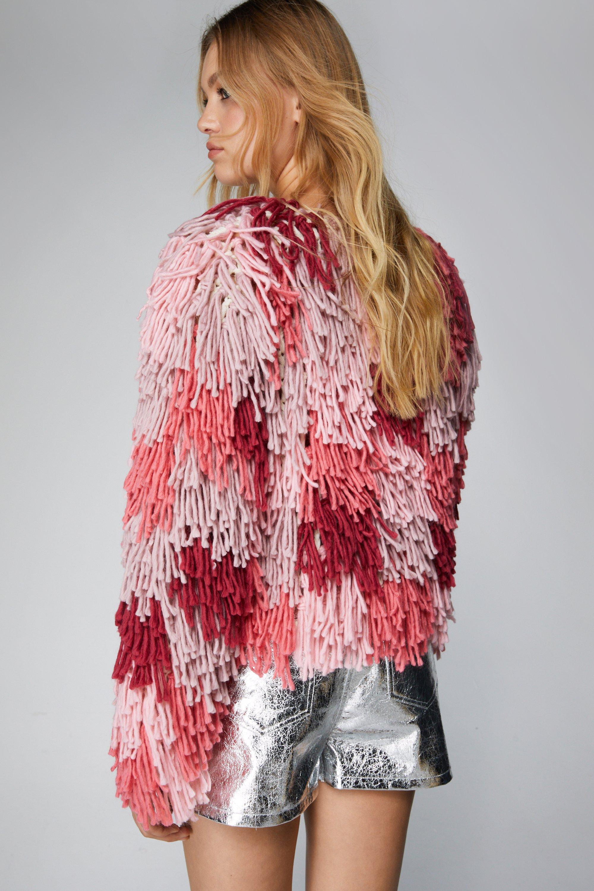 Multi coloured shop fringe jacket