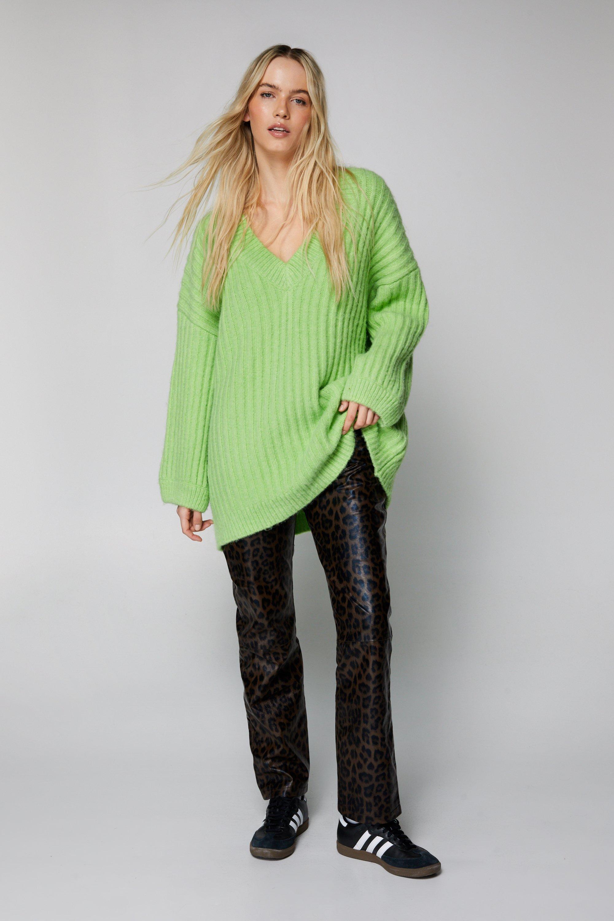 Slouchy V Neck Oversized Jumper