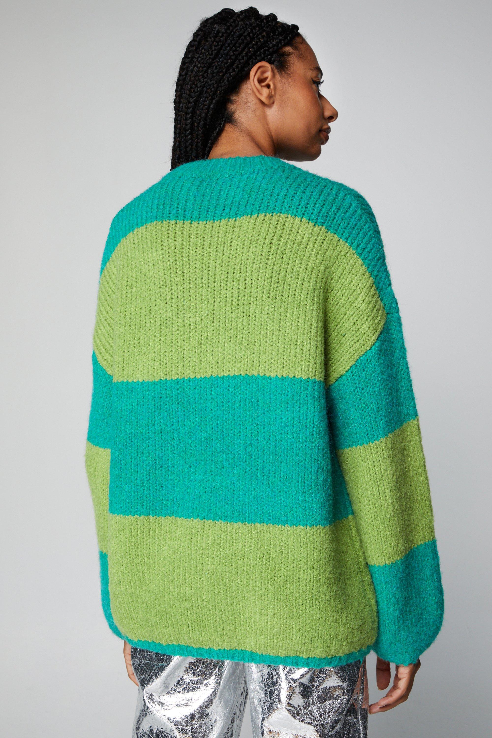 Green and blue striped on sale sweater