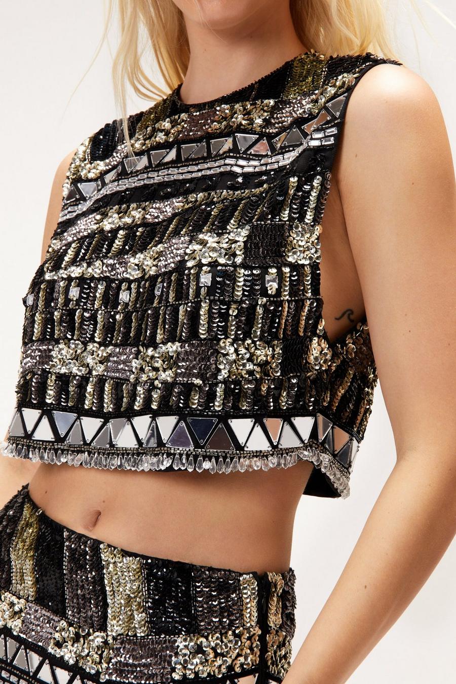 Premium Bead and Sequin Hand Embellished Top