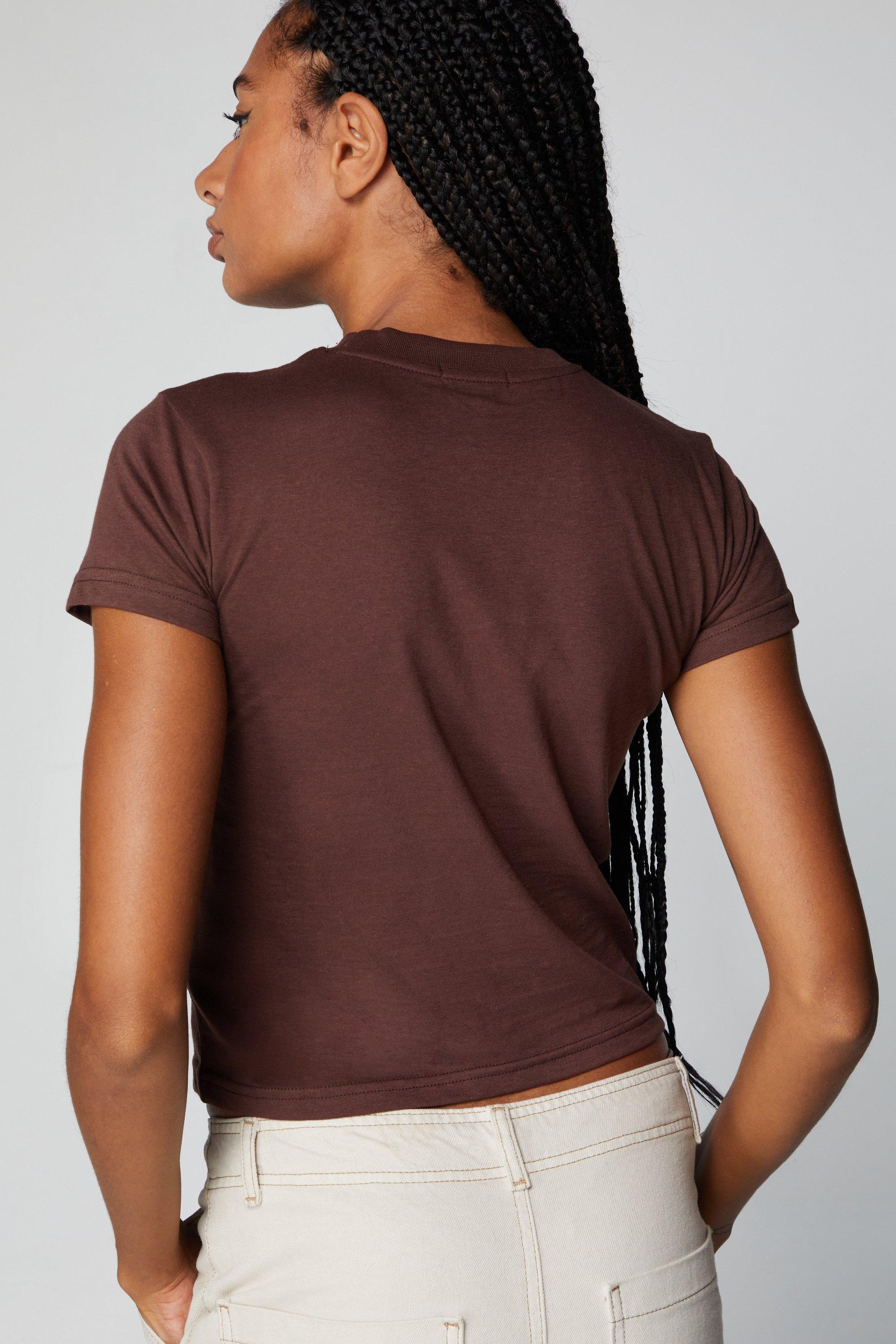 Los Angeles Apparel | Shirt for Women in Chocolate, Size Small