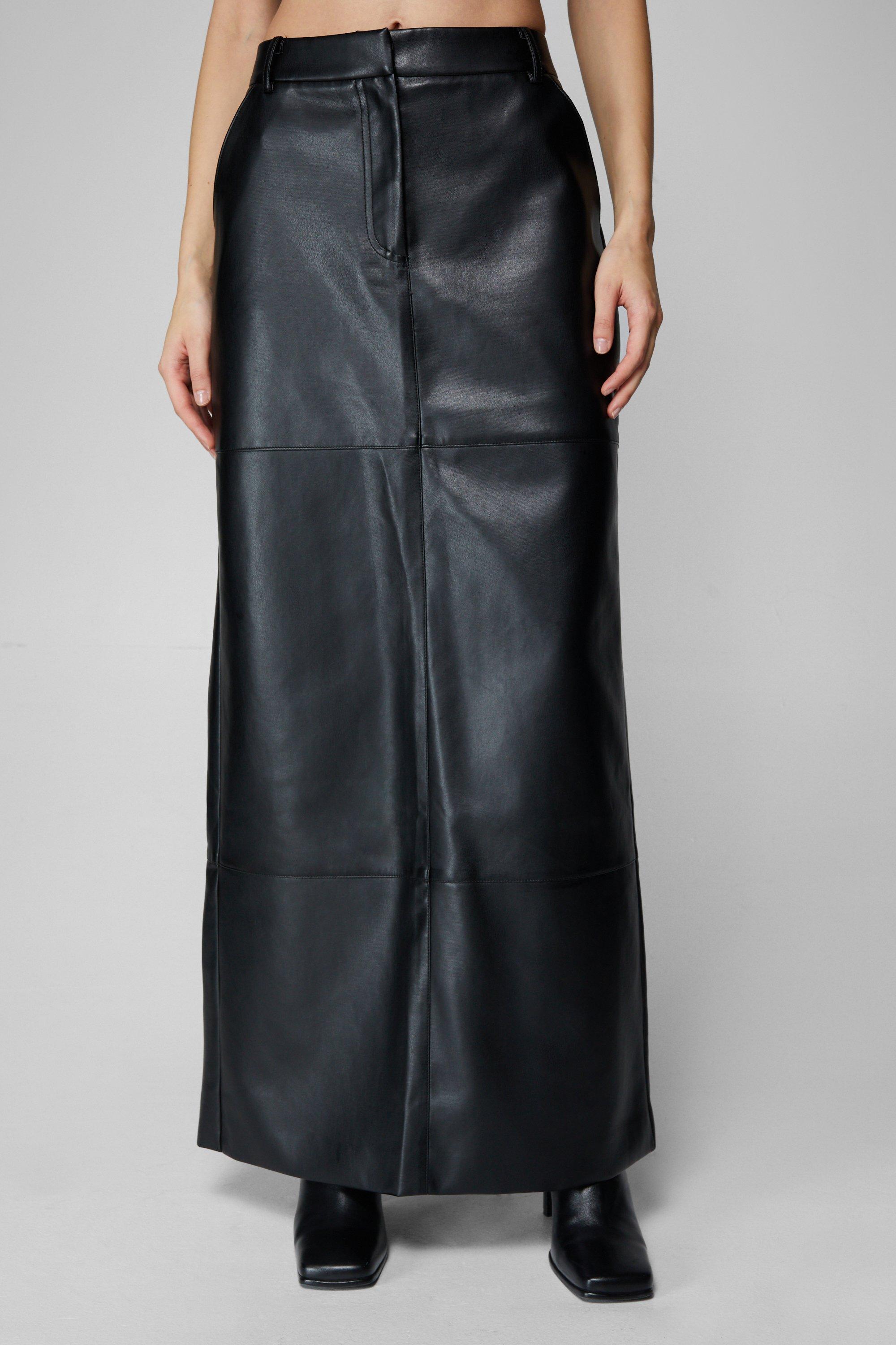 Faux leather maxi outlet skirts