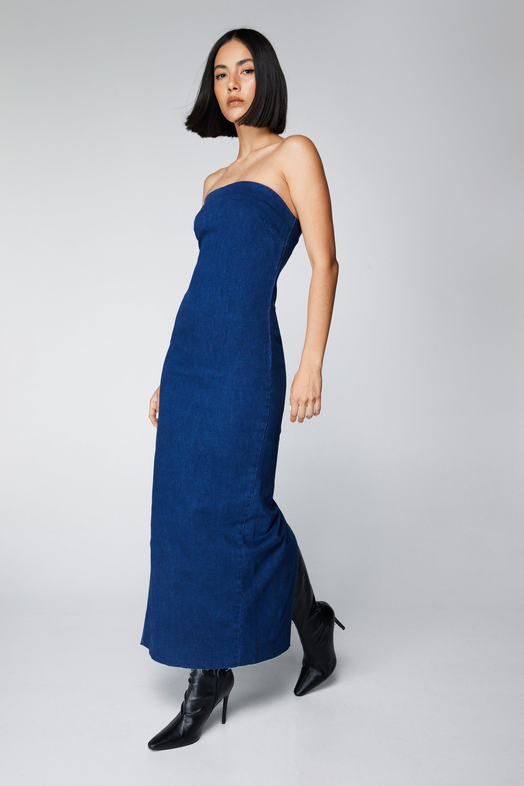 Long strapless maxi clearance dress