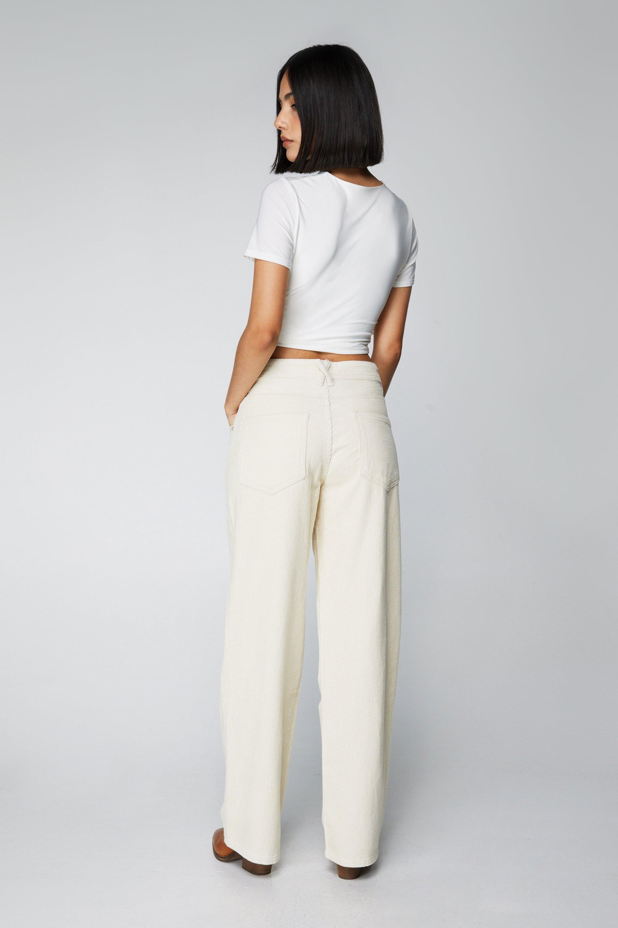 Corduroy Straight Leg Pants