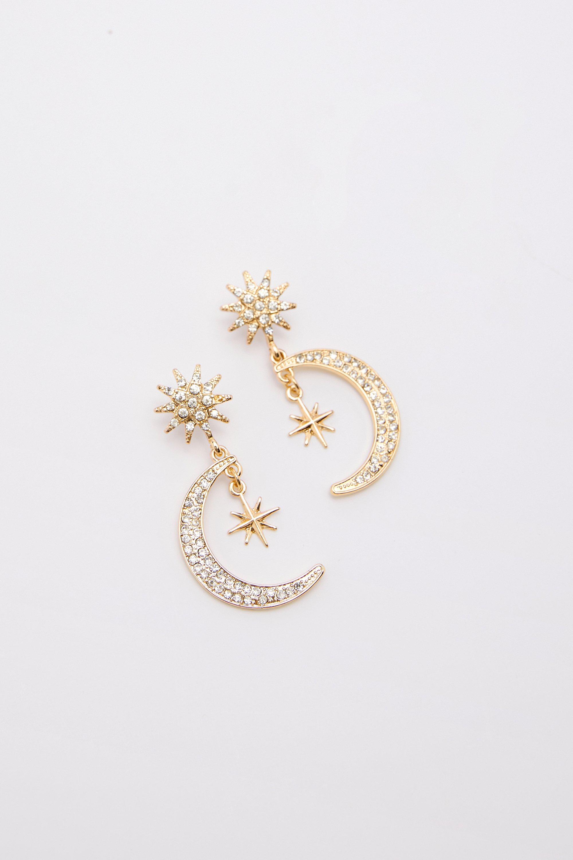 Scroll Crescent Moon/Star Earrings Scroll Crescent Moon/Star Earrings