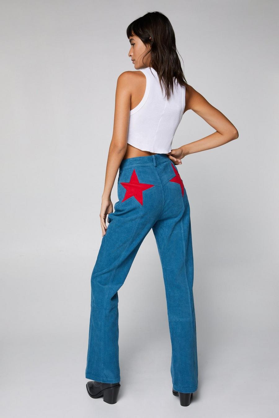 Corduroy Star Bum Flare Trousers