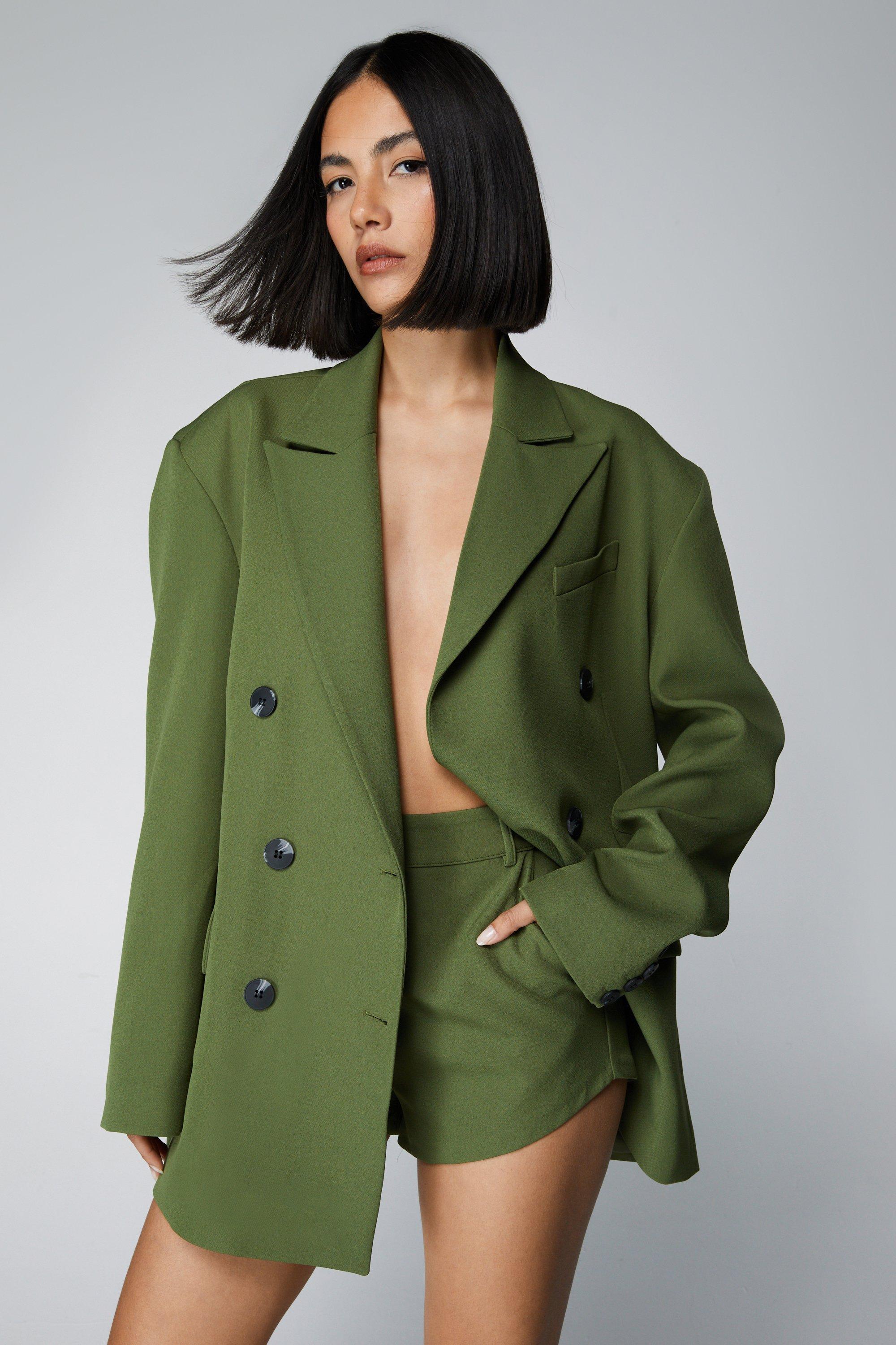 Green clearance oversized blazer