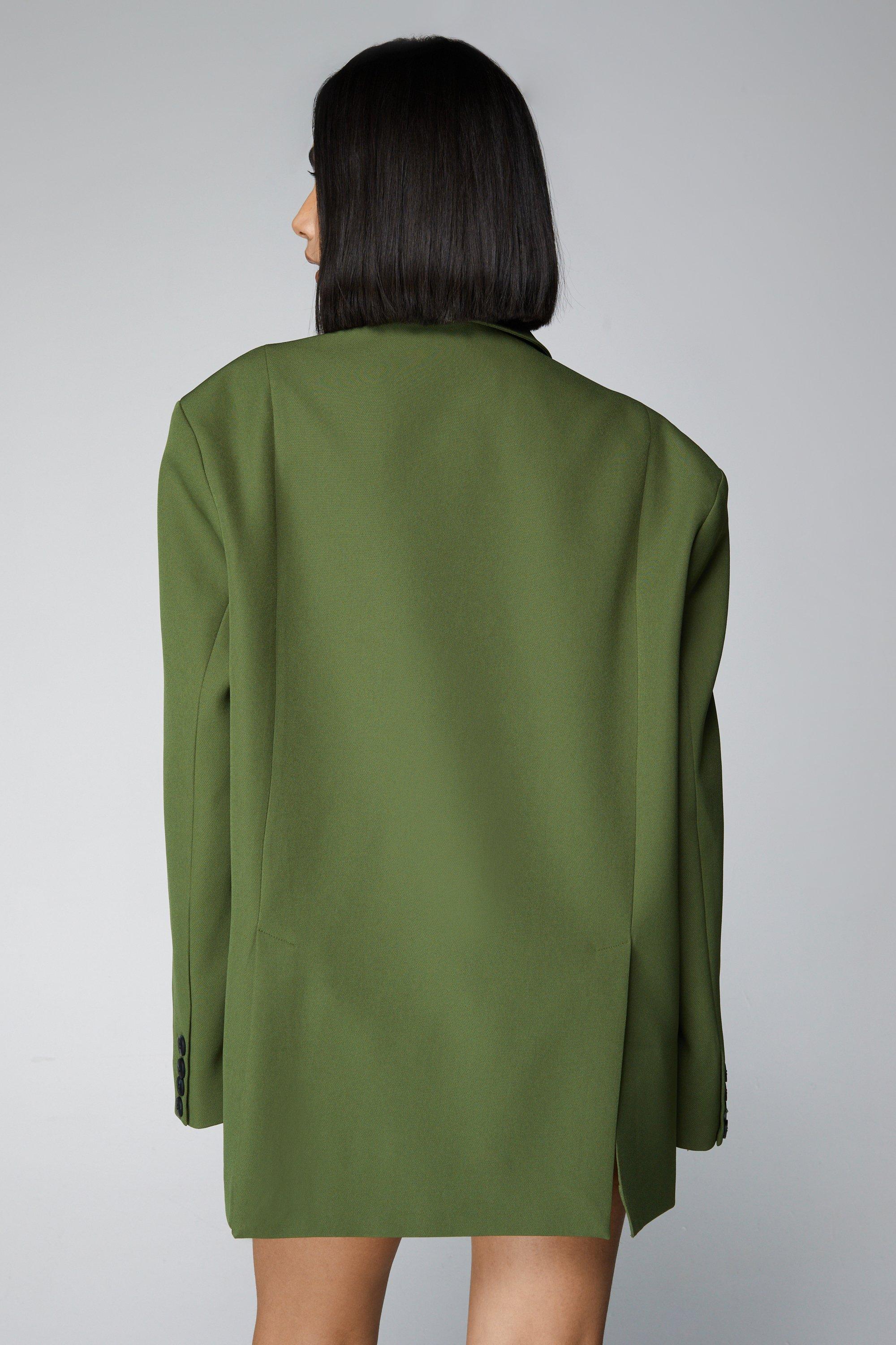 Green hot sale oversized blazer