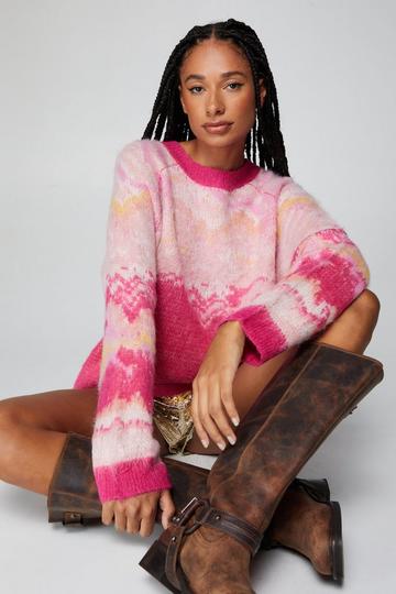 Brushed Oversized Sweater pink