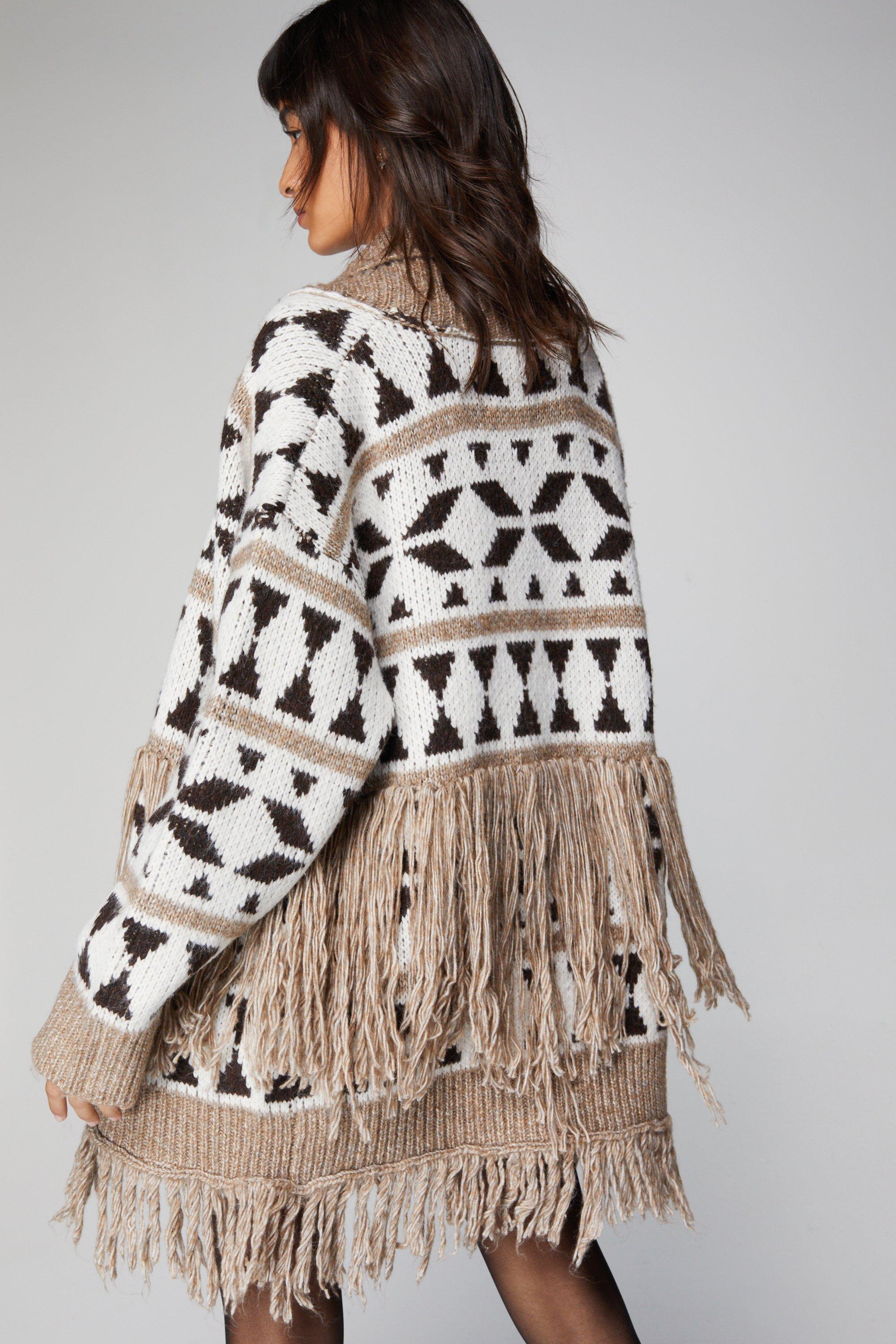 Fringe clearance pullover sweater