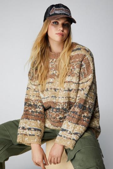 Soft Oversized Space Dye Sweater neutral