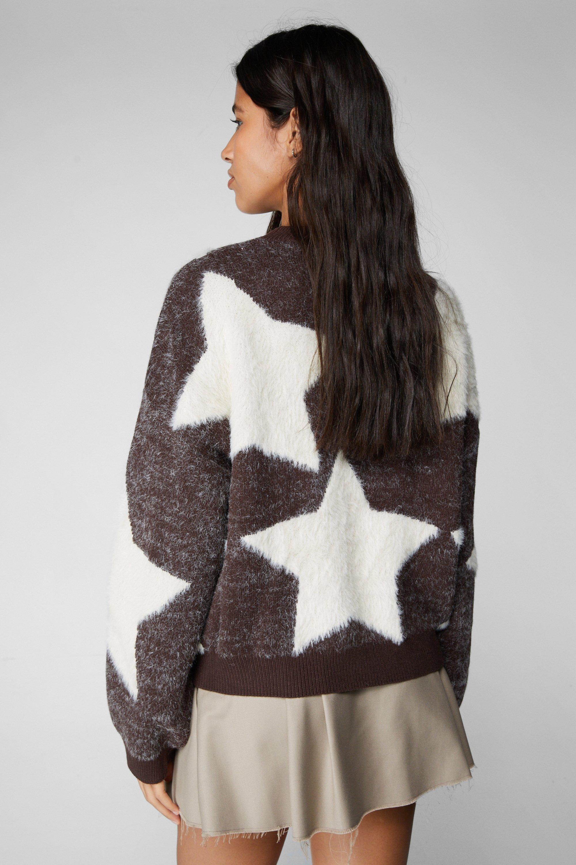 Star cropped sweater sale