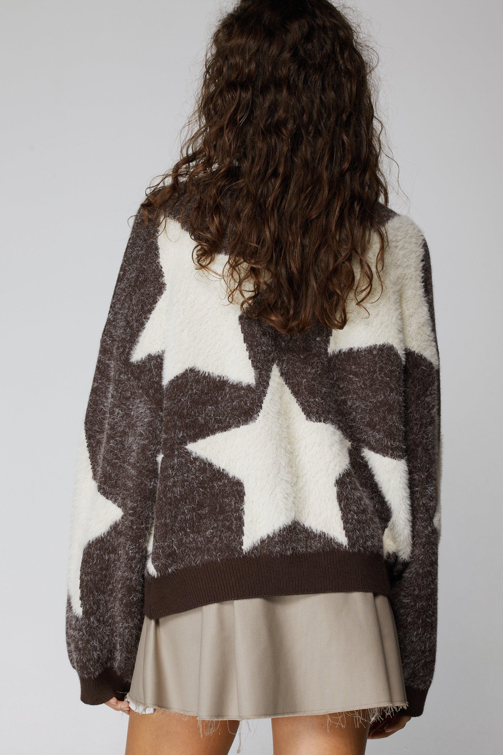 Outlet WILDFOX Star Pattern Crop Knit Sweater