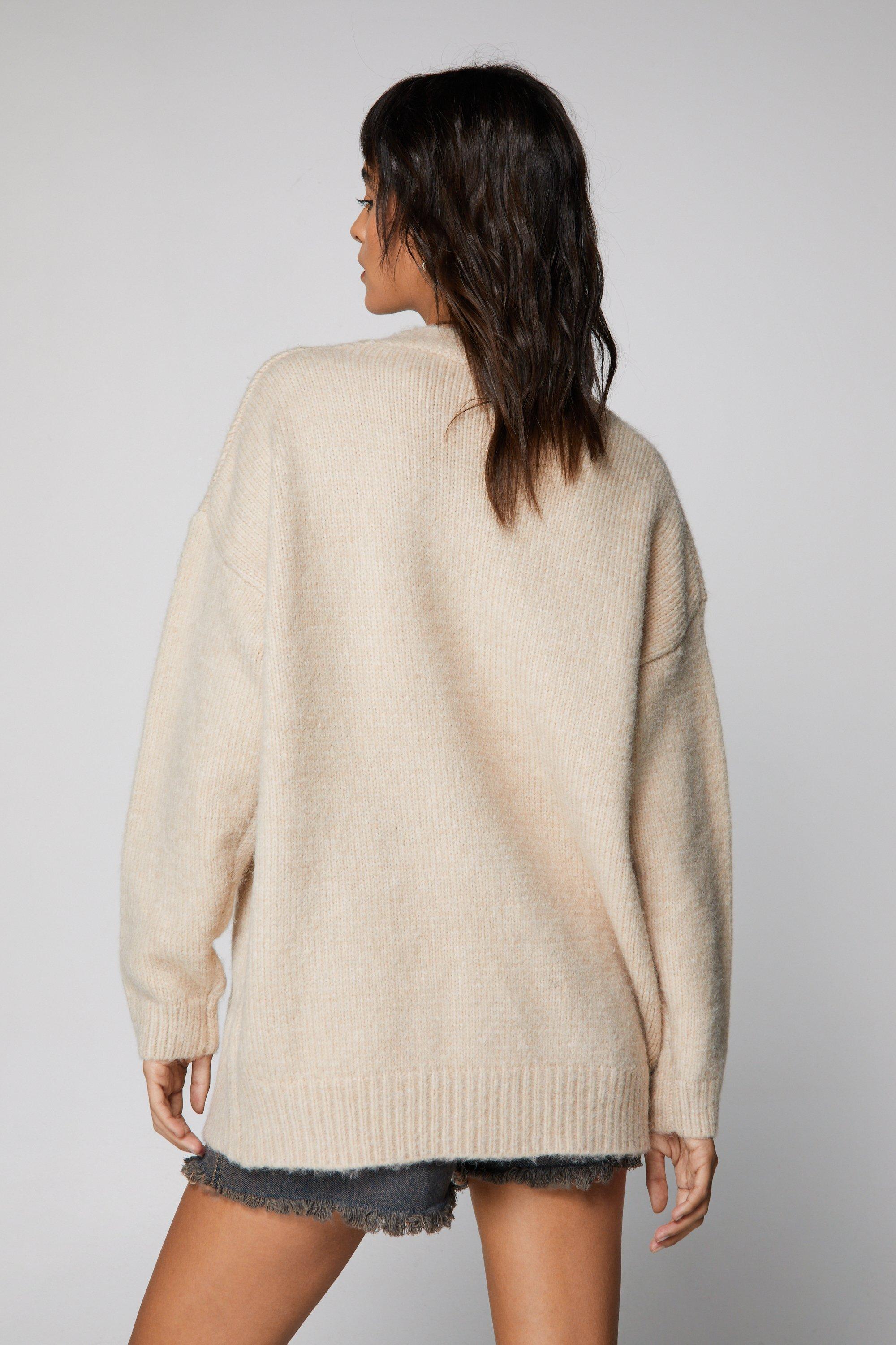 Oversized button 2024 up sweater