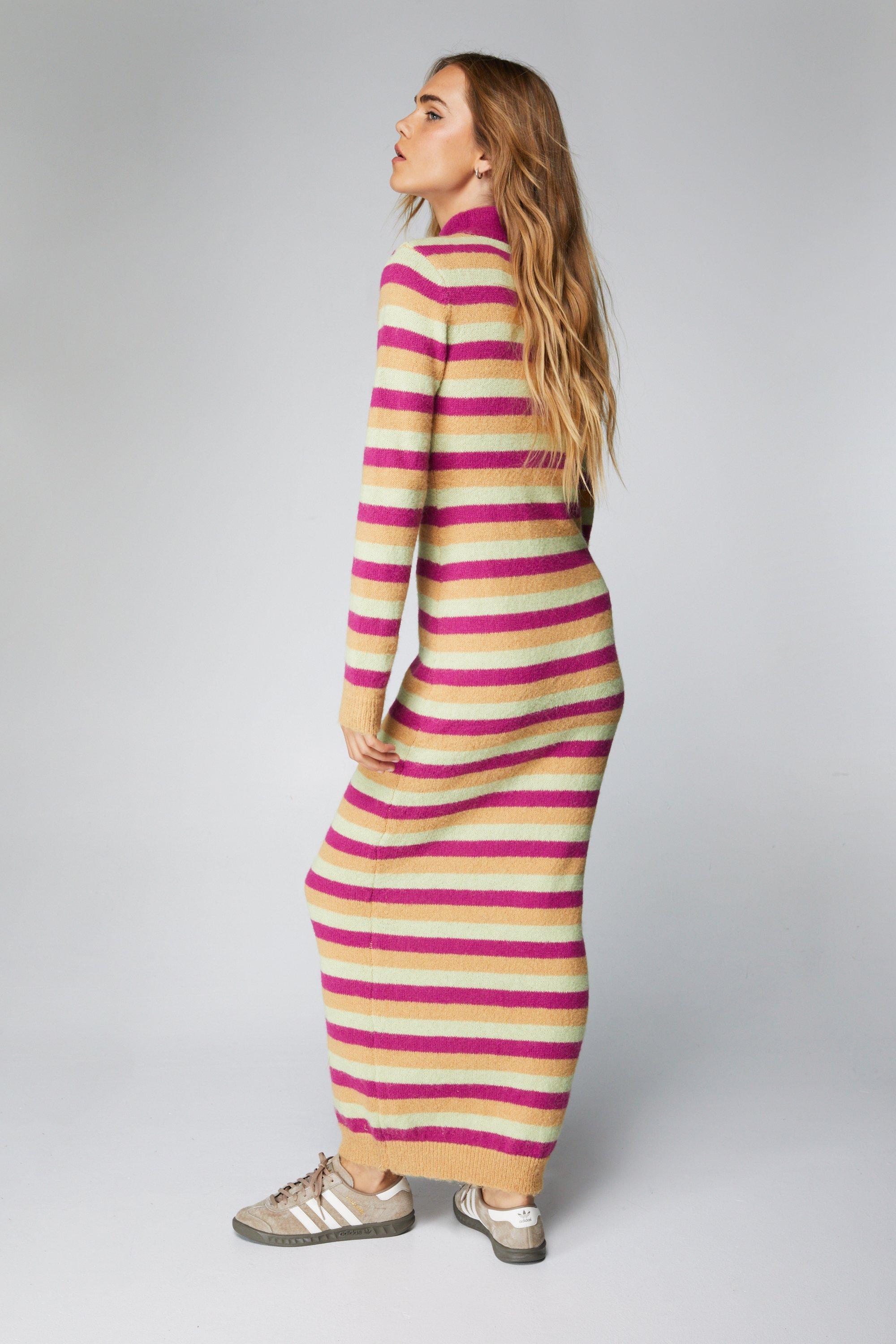 Multi stripe maxi sales dress