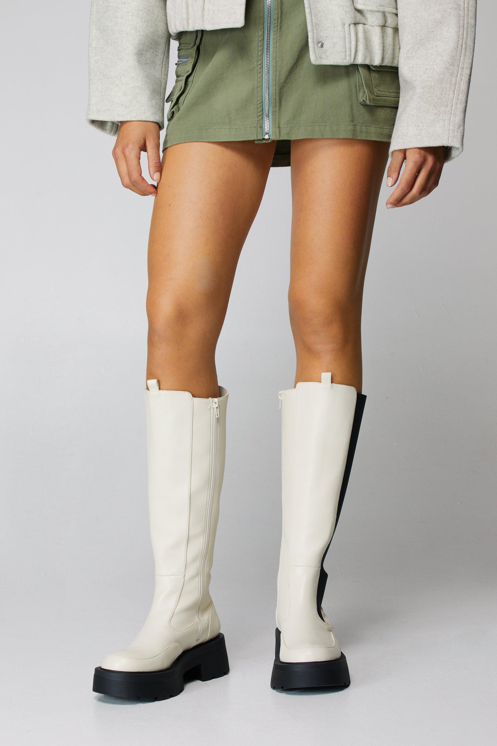 White booties deals nasty gal