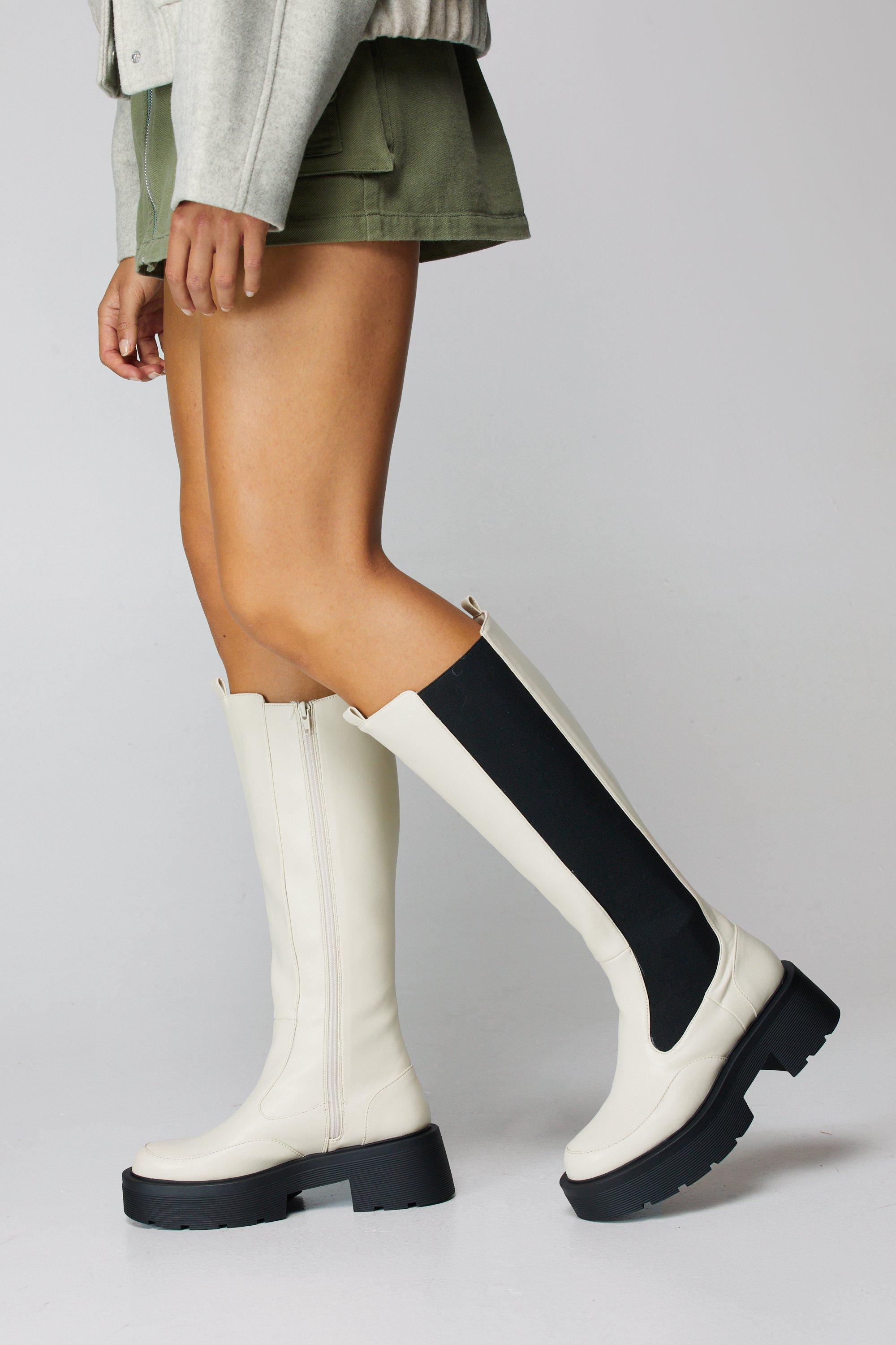 White store chunky boots