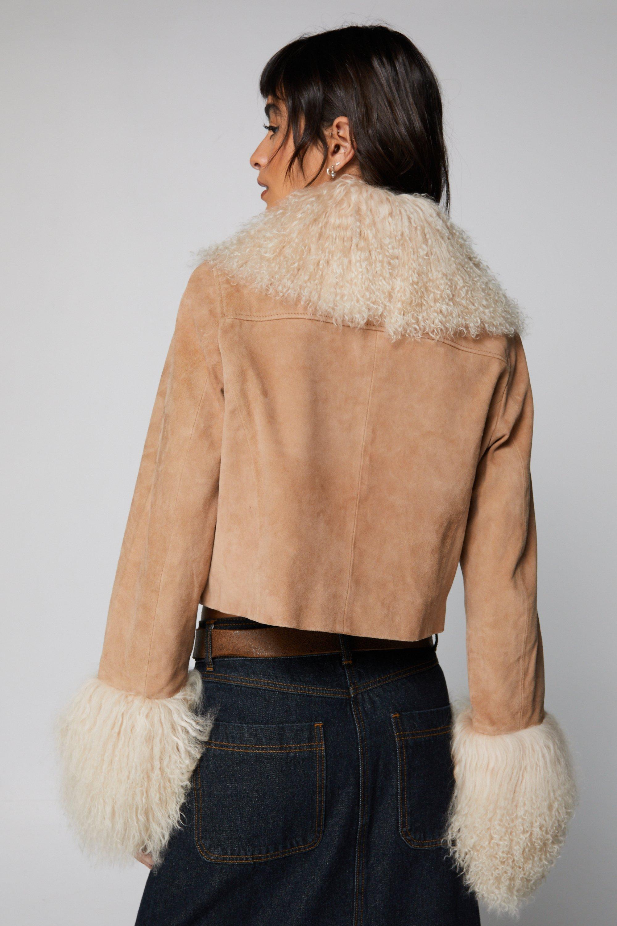 herlipto Shearling-Trimmed Suede Coat ハーリップトゥ 在庫豊富 