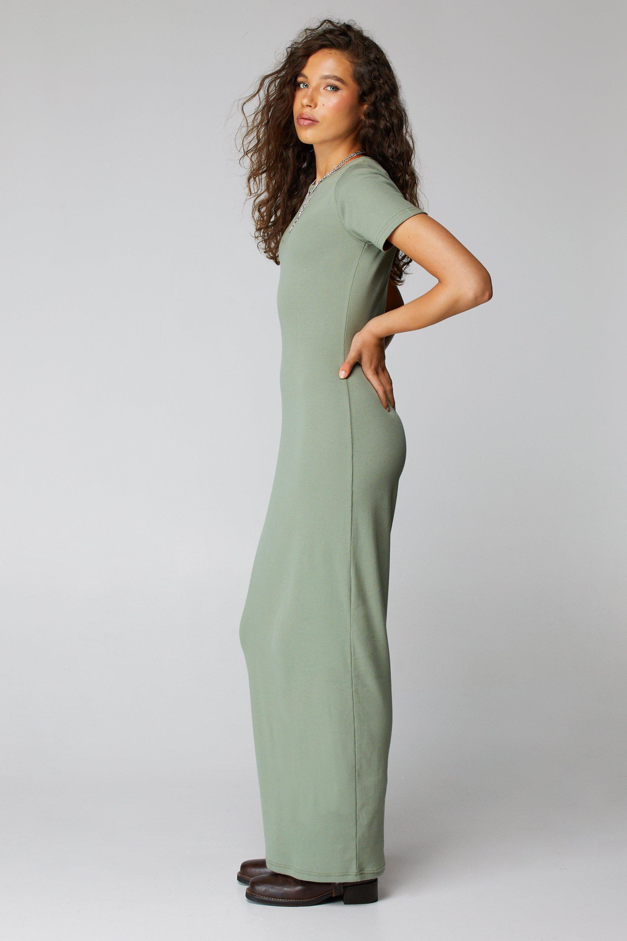 Women's t store shirt maxi dress