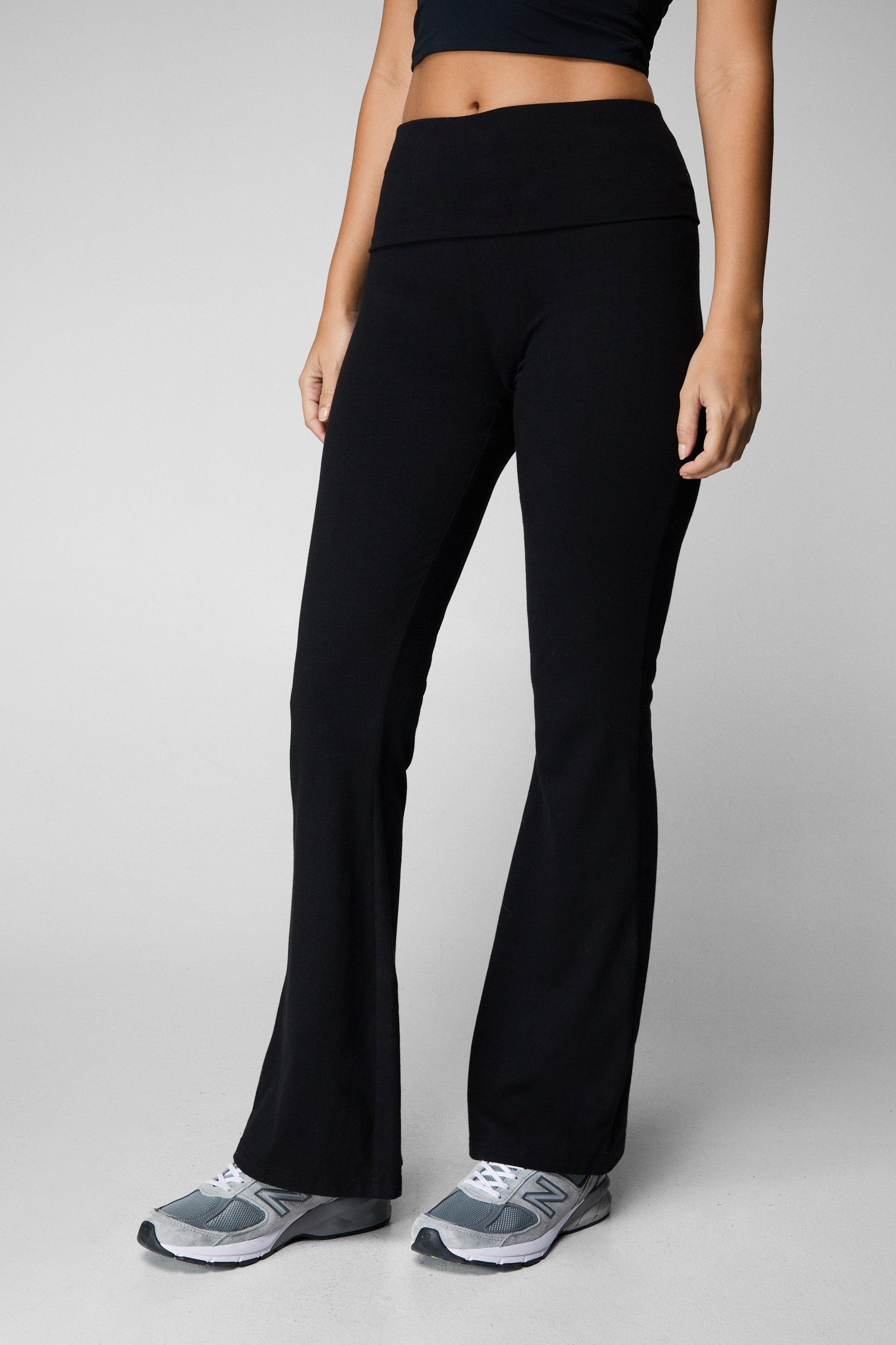 Jersey Pull On High Waist Flare Trousers | Nasty Gal