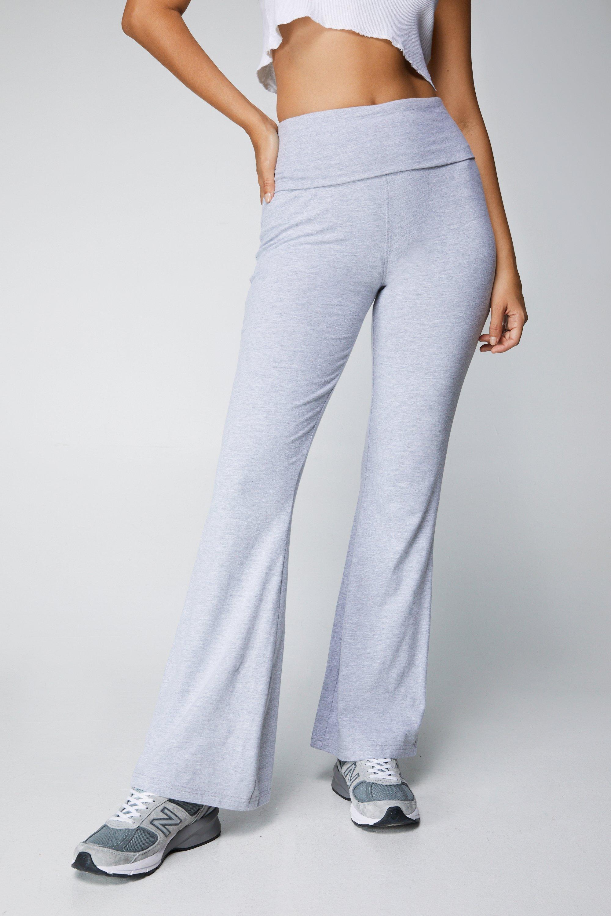Jersey Pull On High Waist Flare Trousers