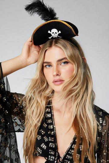 Pirate Hat Headband black