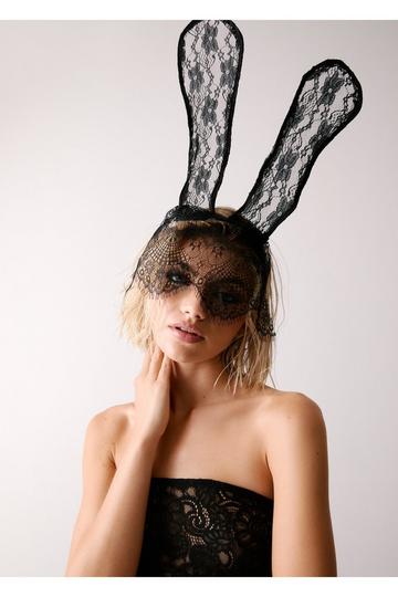 Lace Veil Bunny Ears black