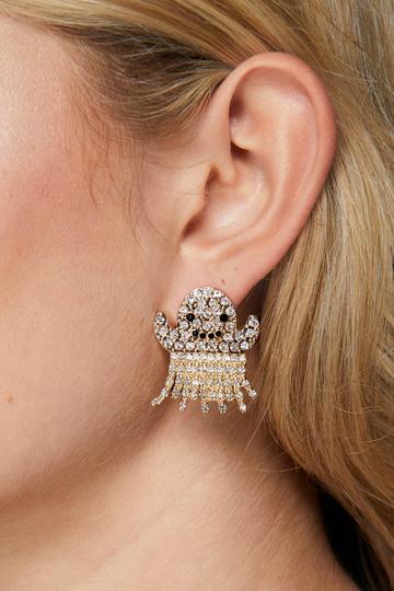 Diamante Ghost Earrings gold