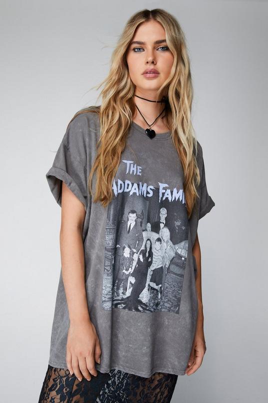 Wednesday Addams Overdyed Graphic T-shirt | Nasty Gal