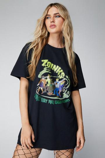 Oversized Scooby Doo Graphic T-shirt black