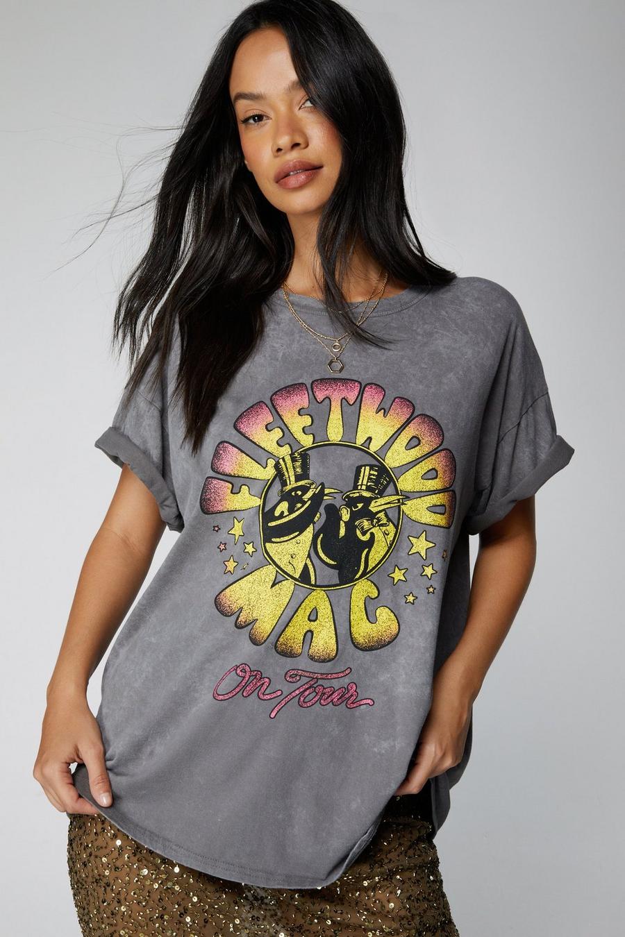 T-shirt surteint imprimé Fleetwood Mac