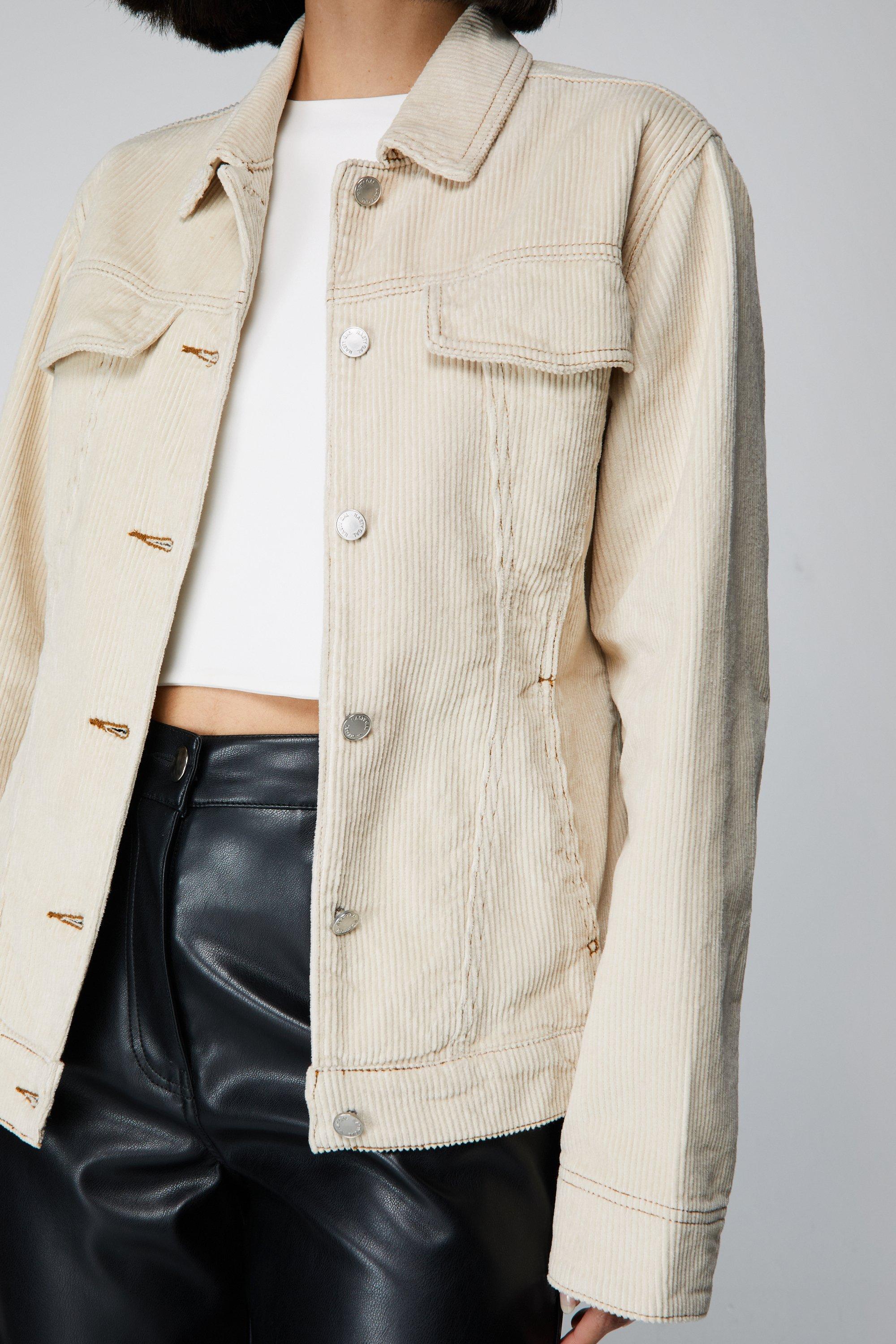 Beige corduroy jacket on sale womens