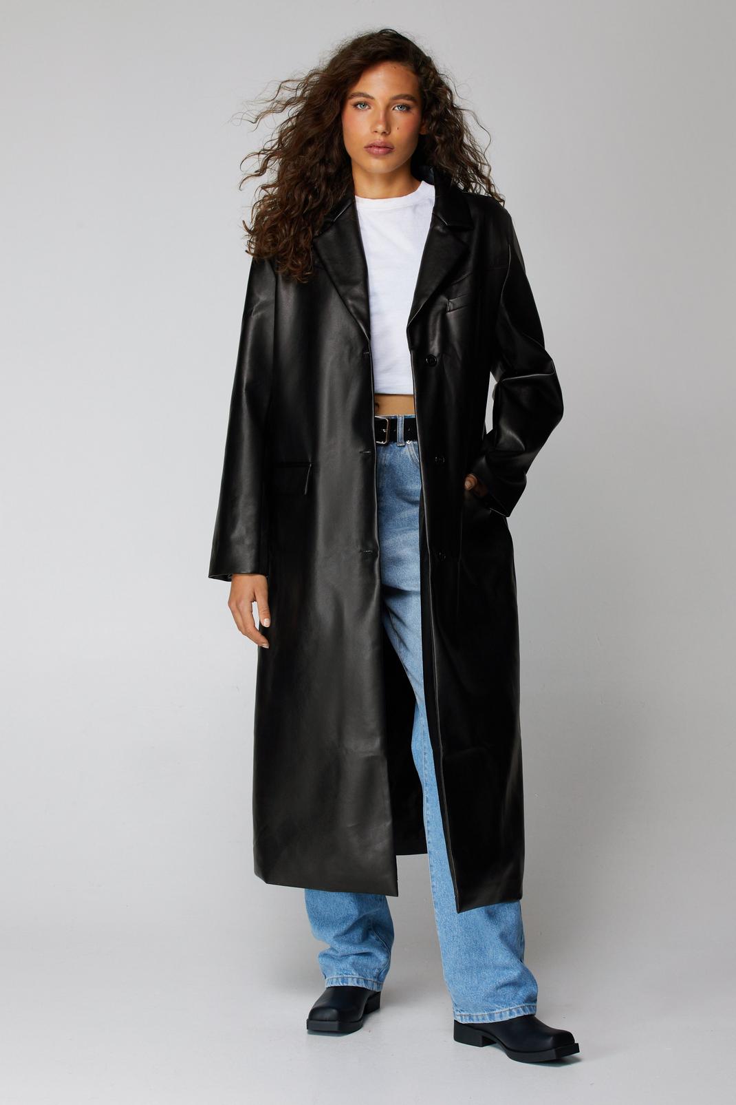 Faux Leather Duster Coat | Nasty Gal