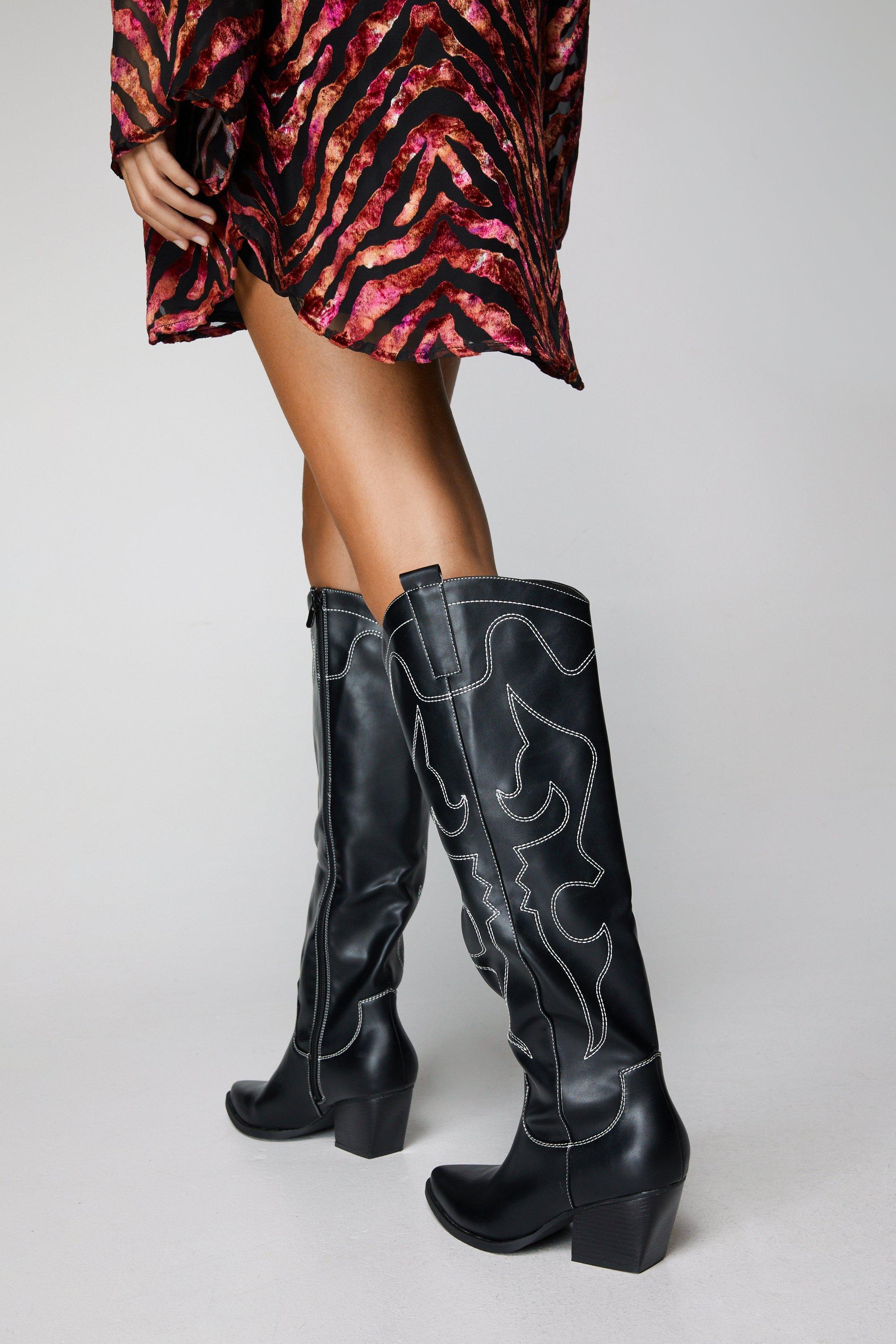 Cheap black hot sale cowgirl boots