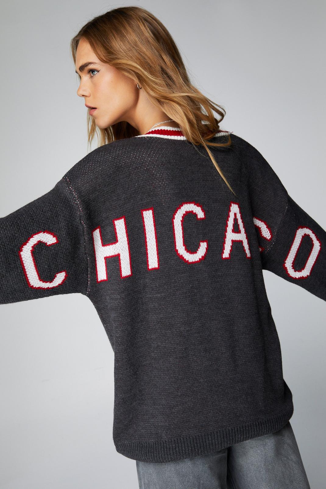 Charcoal Chicago Knitted Sweater image number 1
