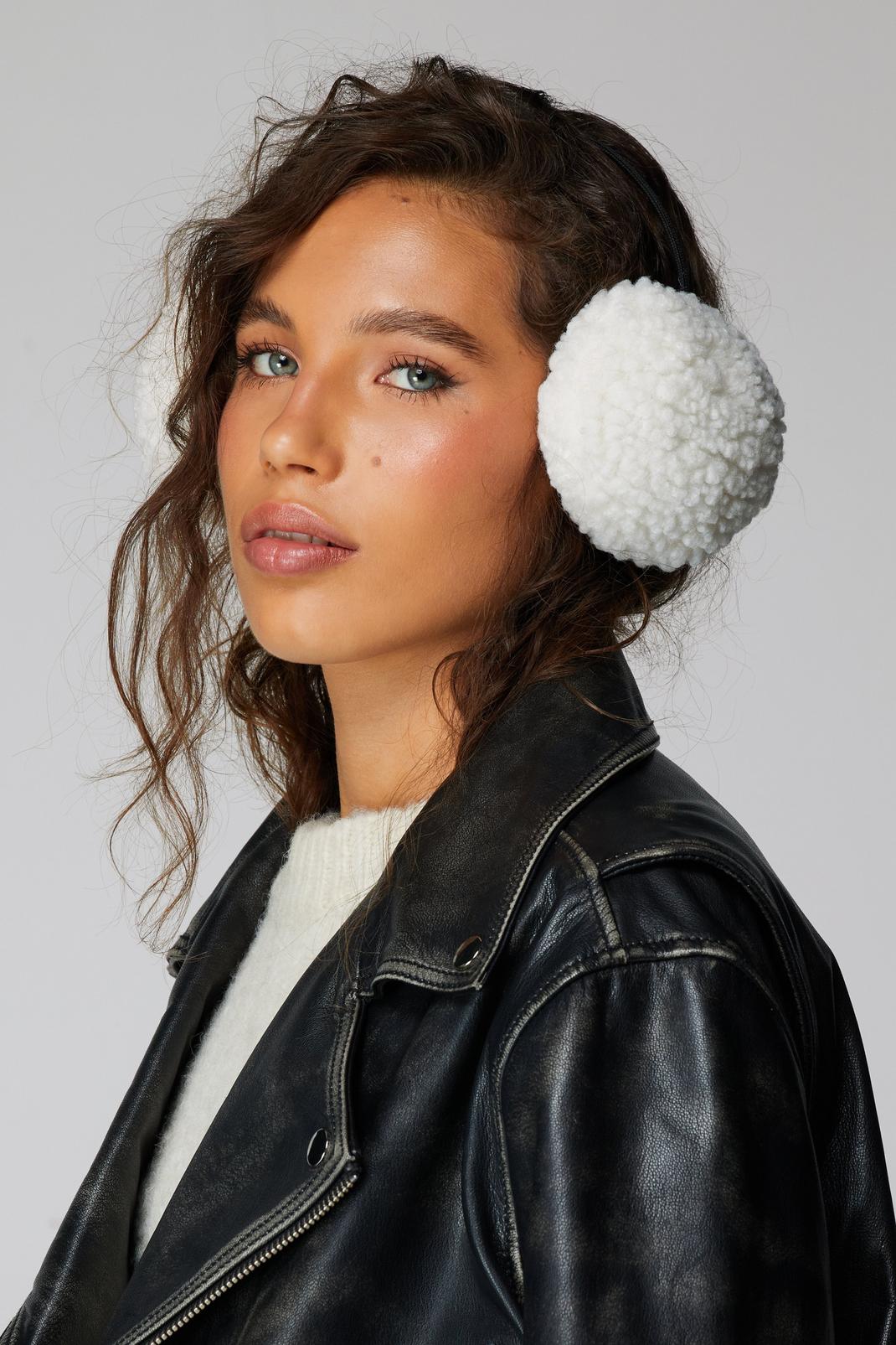 Cream Borg Ear Muffs image number 1
