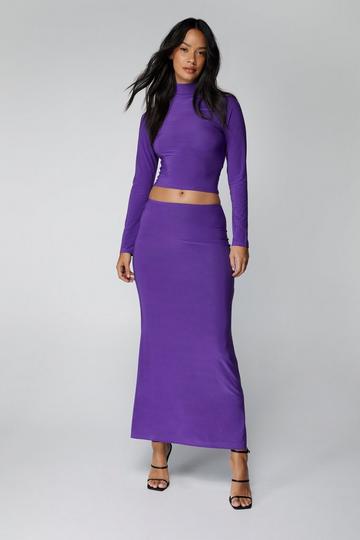 Slinky Maxi Skirt purple
