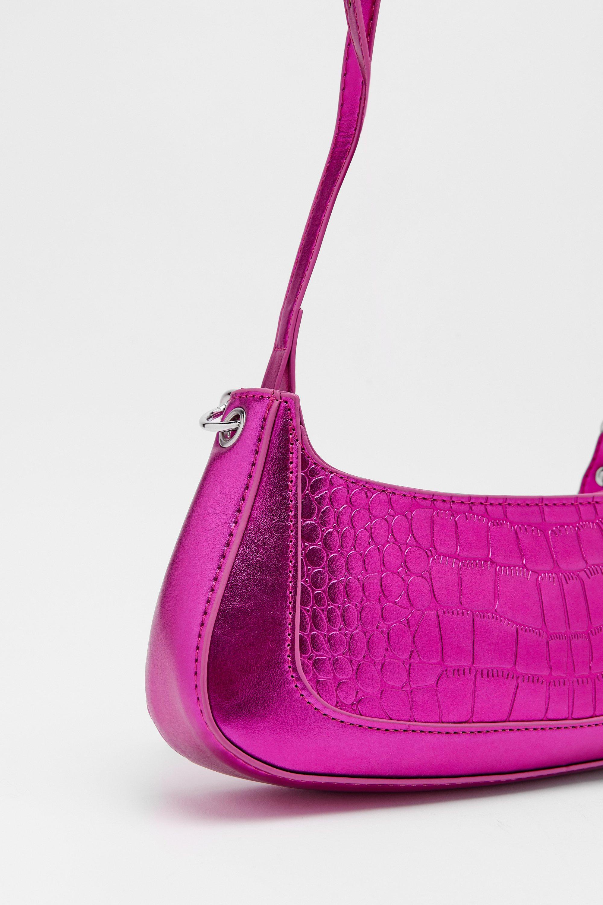 Faux Leather Croc Shoulder Bag | Nasty Gal