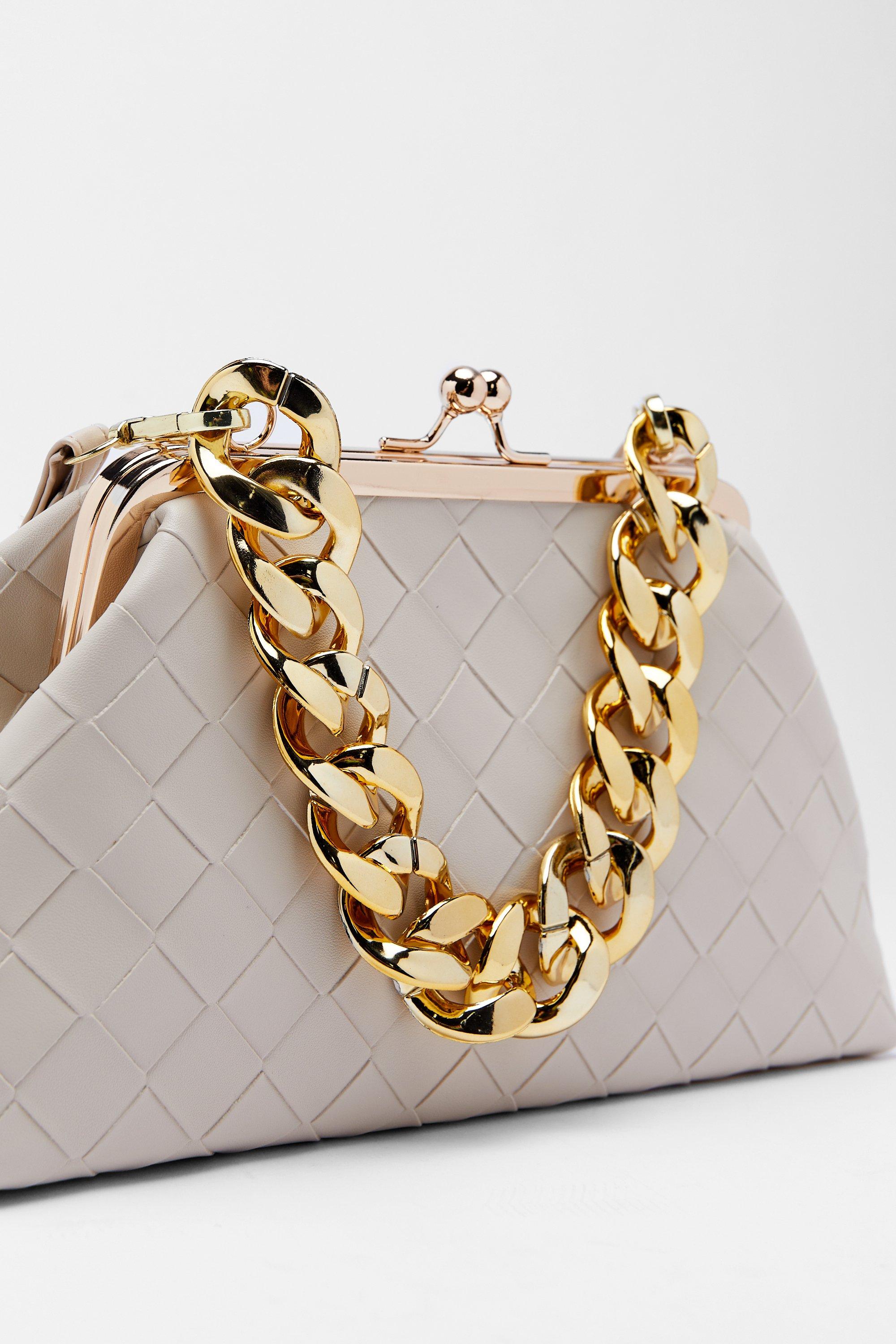 Faux Leather Chain Pouch Bag Nasty Gal