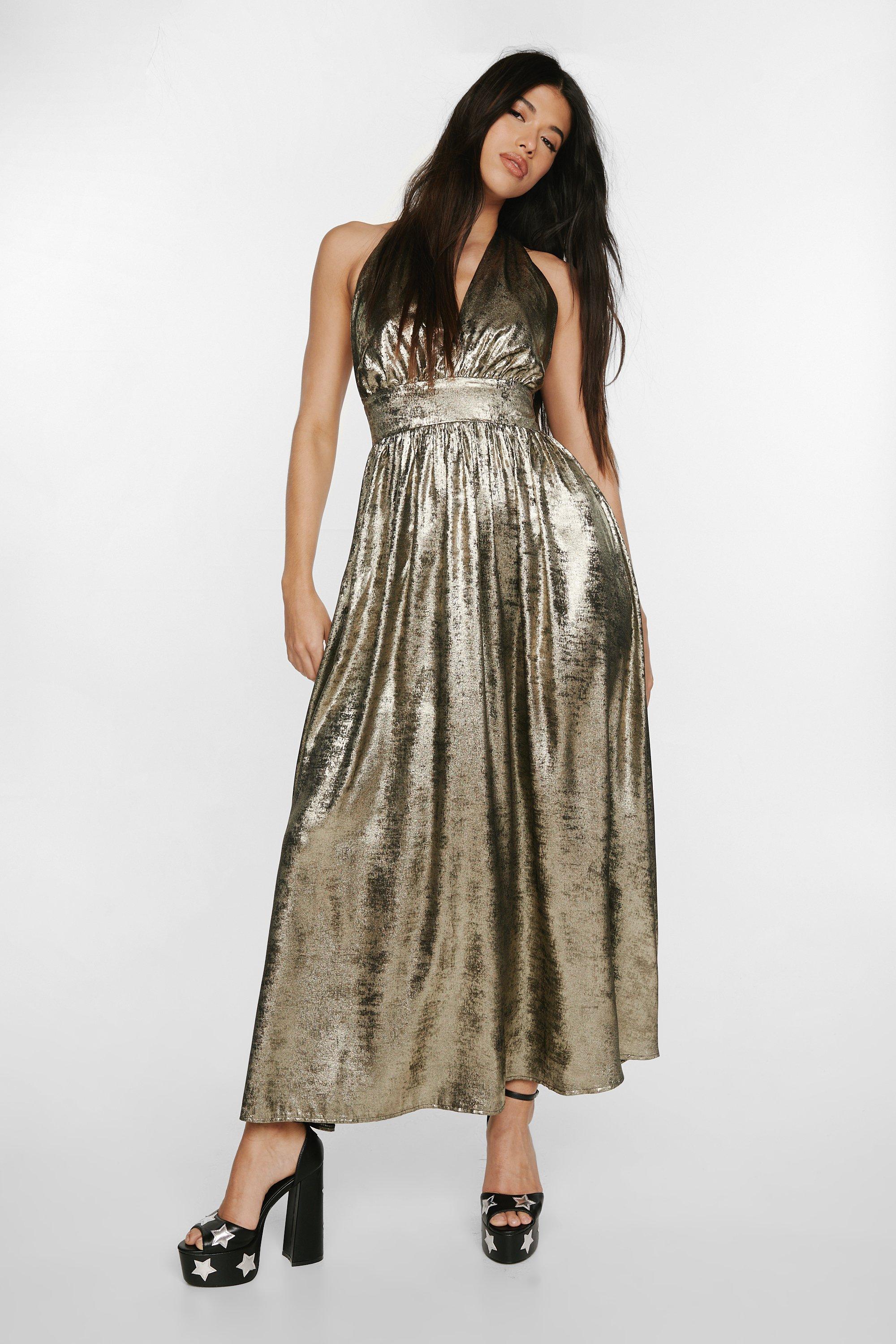 Metallic hotsell shimmer dress